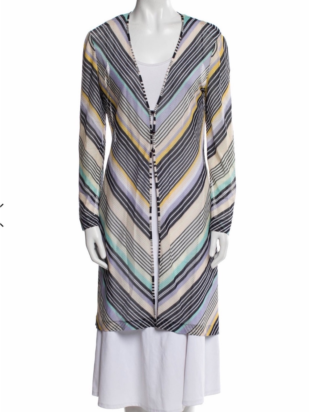 Missoni Multicolor Striped Knit duster or swim coverup